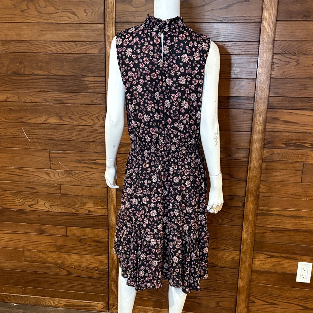 Nanette Lepore Black and Pink Floral Midi Dress - Picture 6 of 7